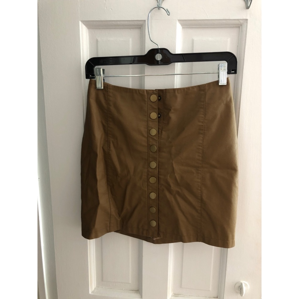 Free People faux leather skirt